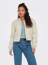 JDY Kurtka bomber Dixie 15317122 Beżowy Regular Fit. Brązowe kurtki JDY, l, bez wzorów, z syntetyku, bez kaptura. Za 129.99 zł.