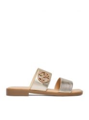 Lasocki Klapki CEO-RST-EMIE-03 Złoty. Żółte klapki Lasocki, bez wzorów, ze skóry, bez obcasa, bez zapięcia. Za 129.99 zł.
