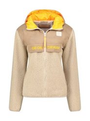 Geographical Norway Kurtka polarowa "Techic" w kolorze beżowym rozmiar: 3XL. Brązowe kurtki Geographical Norway, xl, bez wzorów, z polaru, bez kaptura. Za 180.49 zł.