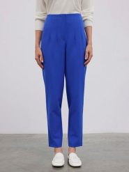 BGN Spodnie w kolorze niebieskim rozmiar: 40. Niebieskie spodnie materiałowe BGN, bez wzorów, z materiału, z podwyższonym stanem. Za 143.56 zł.