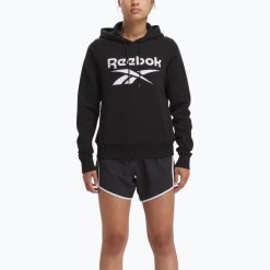 Bluza damska Reebok Identity Big Logo Fleece. Czarne bluzy Reebok, bez wzorów, bez kaptura. Za 179.99 zł.