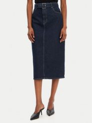 HUGO Spódnica jeansowa Gatje_2 50541495 Granatowy Regular Fit. Niebieskie spódnice Hugo, m, bez wzorów, z bawełny. Za 599.99 zł.
