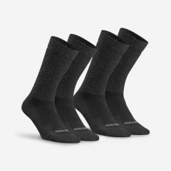 Skarpety turystyczne Quechua SH500 Mid. Czarne skarpetki QUECHUA, bez wzorów, z elastanu. Za 69.99 zł.
