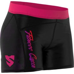 Legginsy fitness krótkie damskie Smmash Fitness Queen. Czarne legginsy SMMASH, bez wzorów, sportowe, krótkie. Za 119.90 zł.