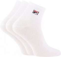 Skarpetki sportowe Fila 3-pak. Białe skarpetki Fila, bez wzorów, z bawełny. Za 28.99 zł.