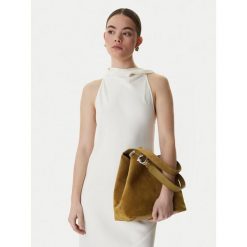 Torebka Coccinelle. Brązowe shopper bag Coccinelle, bez wzorów, bez dodatków. Za 1,269.00 zł.