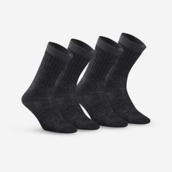Skarpety turystyczne Quechua SH900 Mid. Czarne skarpetki QUECHUA, bez wzorów, z elastanu. Za 119.99 zł.
