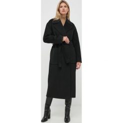 MICHAEL Michael Kors płaszcz wełniany MS12023GBX kolor czarny przejściowy niezapinany. Czarne płaszcze MICHAEL Michael Kors, l, bez wzorów, z wełny, bez kaptura. W wyprzedaży za 1,839.90 zł.