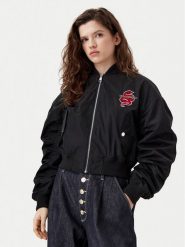 KARL LAGERFELD Kurtka bomber A1W14039 Czarny Regular Fit. Czarne kurtki KARL LAGERFELD, bez wzorów, z syntetyku, bez kaptura. Za 1,399.00 zł.