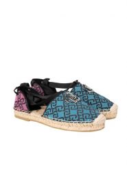 Liu Jo Espadryle "Vera 02" | SA2277 TX021 | Kobieta | Niebieski, Różowy. Czerwone espadryle Liu Jo, bez wzorów, ze skóry, eleganckie, z okrągłym noskiem, bez obcasa. W wyprzedaży za 349.00 zł.