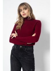 Perfect Cashmere Kaszmirowy golf "Ashley" w kolorze bordowym rozmiar: M. Czerwone swetry Perfect Cashmere, m, bez wzorów, z kaszmiru, bez ramiączek. Za 414.45 zł.