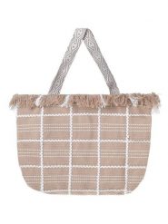 BLE Shopper bag w kolorze beżowym - 47 x 32 x 10 cm rozmiar: onesize. Brązowe shopper bag BLE, bez wzorów, z materiału, na ramię, bez dodatków. Za 90.95 zł.