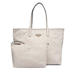 Torebka Guess. Białe shopper bag Guess, z aplikacjami, bez dodatków. Za 719.99 zł.