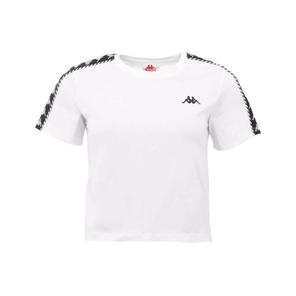 Kappa Inula T-Shirt, damski t-shirt. Białe t-shirty Kappa, l, bez wzorów, z bawełny, sportowe, bez kołnierzyka, bez ramiączek. Za 69.99 zł.