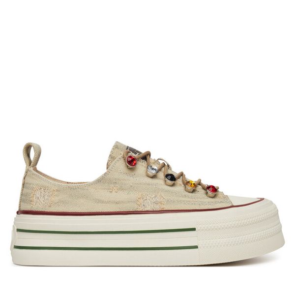 Trampki GOE. Brązowe trampki GOE, bez wzorów, bez zapięcia. Za 399.99 zł.