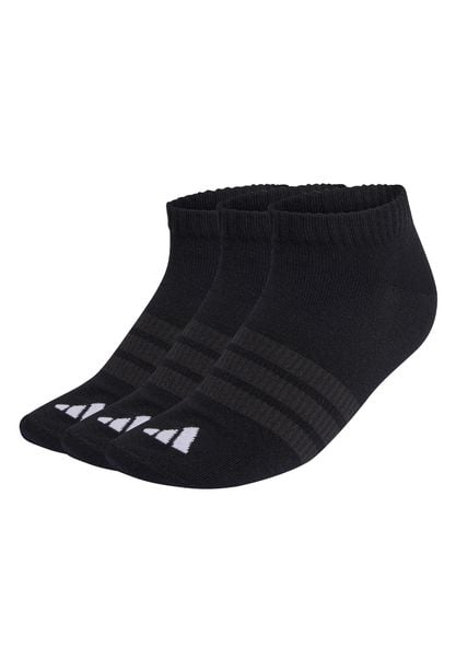 Skarpety adidas Thin & Light Essentials Low Cut 3-pak. Czarne skarpetki adidas, bez wzorów, z bawełny. Za 42.99 zł.