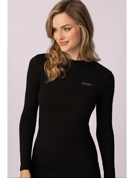 Spaio Koszulka termiczna "Merino" w kolorze czarnym rozmiar: M. Czarne t-shirty sportowe Spaio, m, bez wzorów, z materiału, bez ramiączek, outdoorowe. Za 325.95 zł.