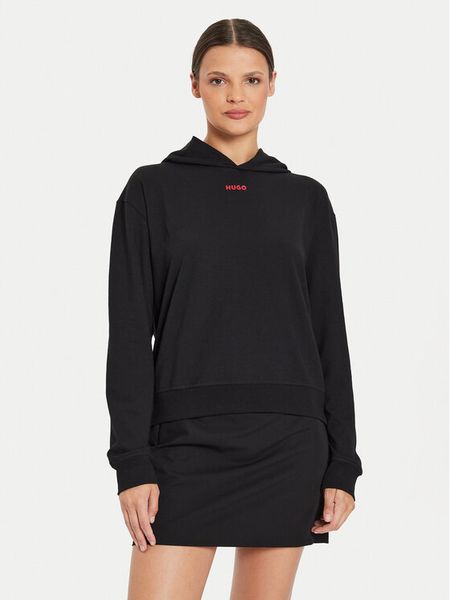 Hugo Bluza 50490594 Czarny Relaxed Fit. Czarne bluzy Hugo, xs, bez wzorów, z bawełny, bez kaptura. Za 199.99 zł.