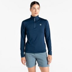 Bluza narciarska termoaktywna damska Lowline II. Niebieskie bielizna termoaktywna damska Dare 2b, bez wzorów, z elastanu, bez ramiączek, narciarskie. W wyprzedaży za 109.99 zł.