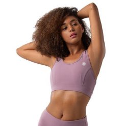 Stanik sportowy Fitness Siroko Comfort Plus. Fioletowe biustonosze sportowe SIROKO, bez wzorów, z nylonu, na fitness i siłownię. Za 148.35 zł.