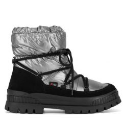 Śniegowce Rieker Revolution Lifestyle. Szare śniegowce Rieker Revolution Lifestyle, bez wzorów, bez zapięcia. Za 399.99 zł.