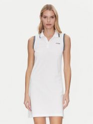 Guess Sukienka codzienna V5GK04 KCOK1 Biały Bodycon Fit. Białe sukienki Guess, na co dzień, xl, z aplikacjami, z bawełny, bez kołnierzyka, bez ramiączek, bodycon. Za 219.99 zł.