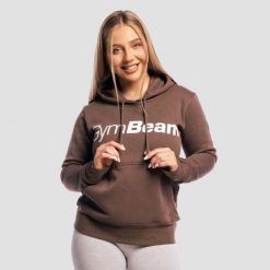 Bluza damska fitness z kapturem Athlete Cocoa. Bluzy z kapturem GYMBEAM, xl, bez wzorów, z bawełny, z kapturem, na fitness i siłownię. Za 83.90 zł.