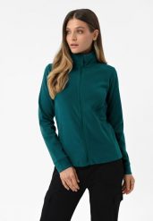 Ciemnoturkusowy, dopasowany polar F-MOYA. Brązowe bluzy z polaru Volcano, m, bez wzorów, z dzianiny. Za 159.99 zł.