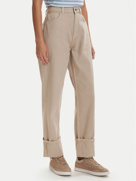 ONLY Jeansy Everly 15364368 Beżowy Straight Fit. Brązowe jeansy ONLY, s, bez wzorów, z bawełny. Za 122.99 zł.