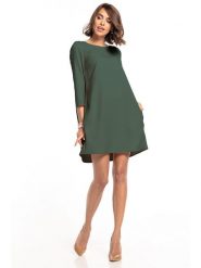 Tessita Sukienka w kolorze zielonym rozmiar: 3XL. Brązowe sukienki Tessita, xl, bez wzorów, bez kołnierzyka, bez ramiączek, mini. Za 122.67 zł.