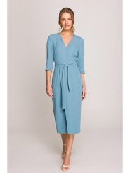 Stylove Sukienka w kolorze błękitnym rozmiar: S. Niebieskie sukienki Stylove, s, bez wzorów, z tkaniny, bez kołnierzyka, bez ramiączek, midi. Za 313.45 zł.