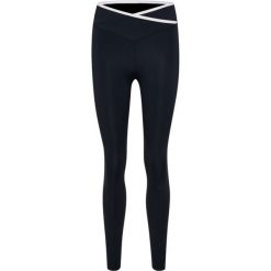 Damskie legginsy z wysokim stanem Hummel Wrap. Czarne legginsy Hummel, bez wzorów, sportowe. Za 279.50 zł.