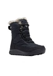 Buty zimowe damskie, Minx Shorty IV. Czarne buty do biegania Columbia, na zimę, bez wzorów, z materiału, bez zapięcia, do biegania. Za 399.99 zł.
