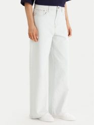 Calvin Klein Jeans Jeansy LV047F738G Biały Wide Leg. Białe jeansy Calvin Klein Jeans, bez wzorów, z bawełny. Za 529.99 zł.