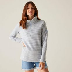 Polar turystyczny damski Solenne II z krótkim zamkiem. Niebieskie bluzy z polaru Regatta, bez wzorów, z polaru, trekkingowe. Za 184.00 zł.