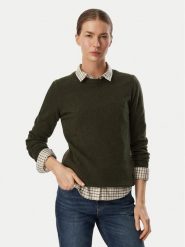 Barbour Sweter Pendle LKN1075OL75 Zielony ciemny Regular Fit. Zielone swetry Barbour, bez wzorów, z bawełny, bez ramiączek. Za 549.99 zł.