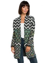 Be Wear Kardigan ze wzorem rozmiar: onesize. Swetry Be Wear, bez wzorów, bez ramiączek. Za 136.45 zł.