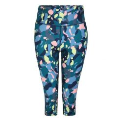 Legginsy damskie fitness Dare 2B Influential. Niebieskie legginsy Dare 2b, bez wzorów, z elastanu, sportowe. W wyprzedaży za 79.85 zł.