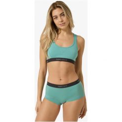 Bokserki sportowe damskie SUPER.NATURAL W Tundra175 Boyfriend Hipster. Zielone bokserki damskie super.natural, m, bez wzorów, z jersey, trekkingowe. Za 199.99 zł.
