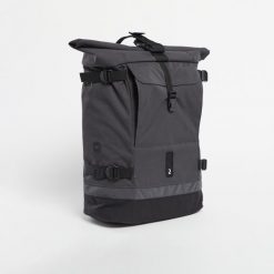 Plecak/sakwa rowerowa Btwin 1x25 l na bagażnik. Szare plecaki B'TWIN, bez wzorów, z materiału, bez dodatków. Za 339.99 zł.