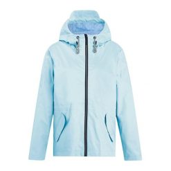 Damska Kurtka Bayletta Plain Waterproof Jacket. Niebieskie kurtki przeciwdeszczowe Regatta, bez wzorów, bez kaptura, trekkingowe. Za 269.99 zł.