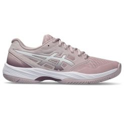 Damskie buty halowe Asics Gel-Court Hunter 3. Białe buty do biegania ASICS, bez wzorów, z materiału, bez zapięcia, do biegania. Za 390.20 zł.