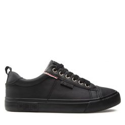 Trampki Big Star Shoes. Czarne trampki BIG STAR SHOES, bez wzorów, retro, bez zapięcia. Za 129.99 zł.