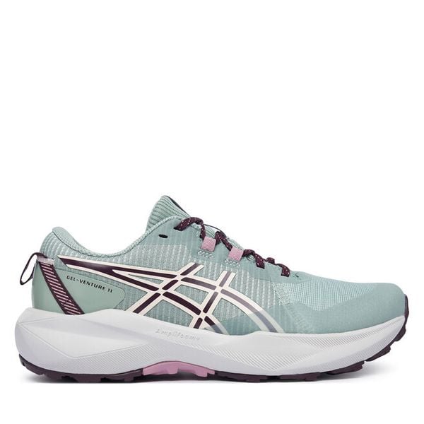 Buty do biegania Asics. Zielone buty do biegania ASICS, bez wzorów, bez zapięcia, do biegania. Za 329.99 zł.
