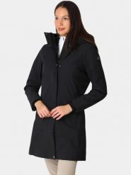 Płaszcz Zimowy Damski Luhta Haukanmaa. Czarne płaszcze Luhta, na zimę, m, bez wzorów, z materiału, eleganckie, bez kaptura. Za 999.00 zł.