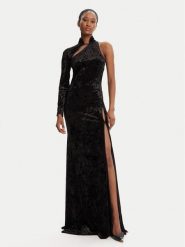 Versace Jeans Couture Sukienka wieczorowa 79HAO910 J0193 Czarny Slim Fit. Czarne sukienki Versace Jeans Couture, bez wzorów, z jeansu, wizytowe, bez kołnierzyka, bez ramiączek. Za 1,799.00 zł.