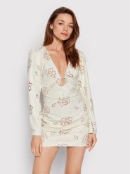 For Love & Lemons Sukienka koktajlowa Renee CD2643 Beżowy Slim Fit. Brązowe sukienki For Love & Lemons, s, bez wzorów, z syntetyku, wizytowe, bez kołnierzyka, bez ramiączek. Za 1,199.00 zł.