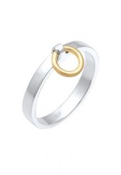 Elli Damska obrączka skromna pierścionek zawieszka w pozłacanym srebrze 925 Sterling Silver Pierścionki 1 ct Damski. Szare pierścionki Elli, pozłacane. Za 248.99 zł.