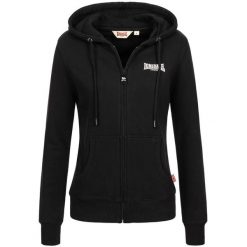 Damska bluza z kapturem zapinana na zamek Lonsdale Calder Vale. Czarne bluzy z kapturem Lonsdale, m, bez wzorów, z materiału, z kapturem. Za 264.50 zł.