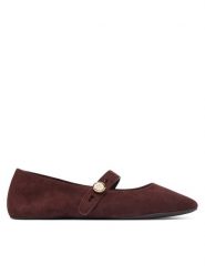 Tory Burch Baleriny 184681 Brązowy. Brązowe baleriny Tory Burch, bez wzorów, ze skóry, bez obcasa, bez zapięcia. Za 1,354.00 zł.